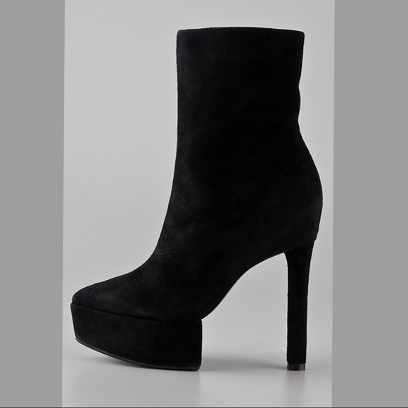 Theyskens' Theory Shoes - Theyskens’ Theory Stil Suede Platform Booties